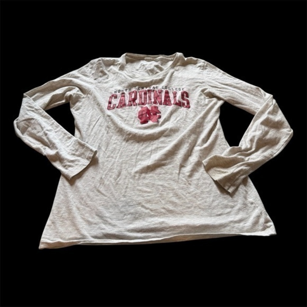 Cream colored North Central College Cardinals NCC Naperville, IL  casual Tee